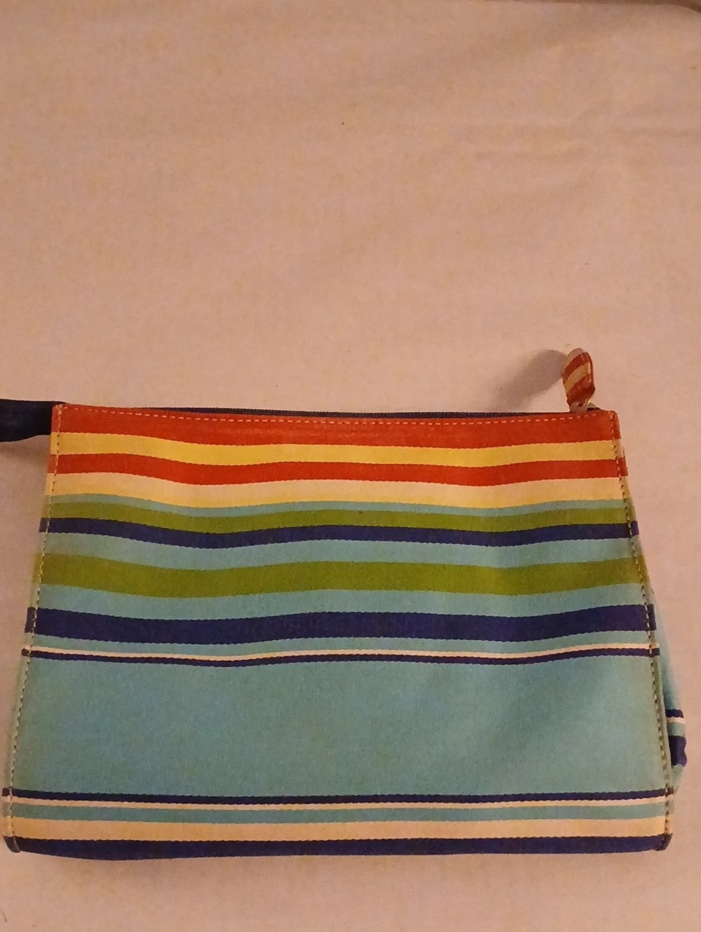 kate spade Multicolor Striped Canvas Wristlet - Blue, Red, Green, Yellow